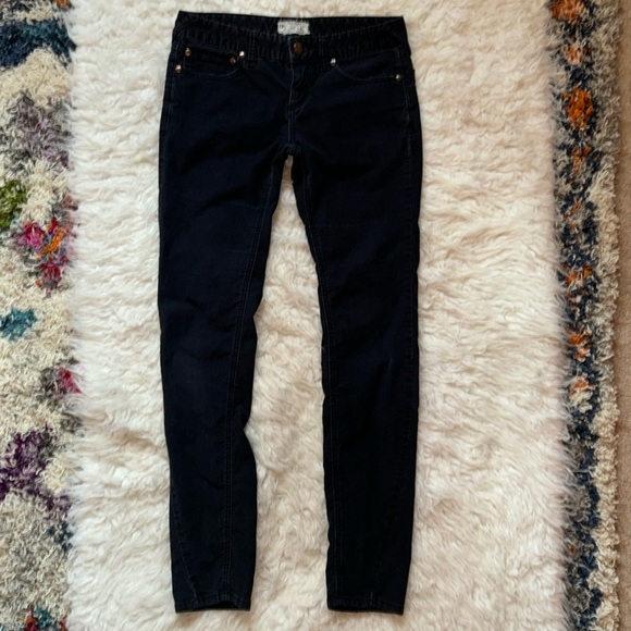 Free People Pants - Free People Low-Rise Skinny Stretch Corduroy Pants, Size 28